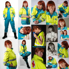 photo shoot Hanna with uniform