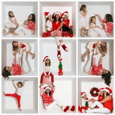 photo shoot in a cube